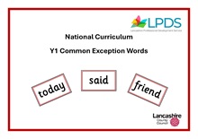 National Curriculum Y1 Common Exception Words (PBL014)
